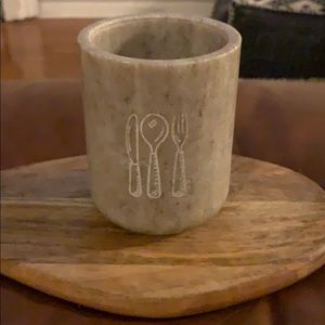 Pottery Barn Marble Utensil Holder